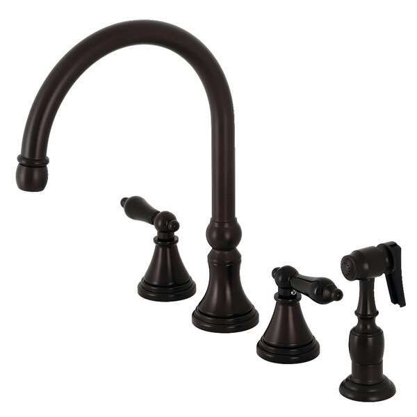 KS2795PKLBS Duchess Widespread Kitchen Faucet W/ Brass Sprayer, Bronze